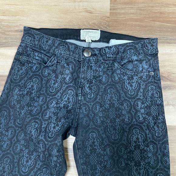 Current Elliot Jeans Womens 26 Skinny Black Lace Stretch Made in USA - Picture 2 of 9